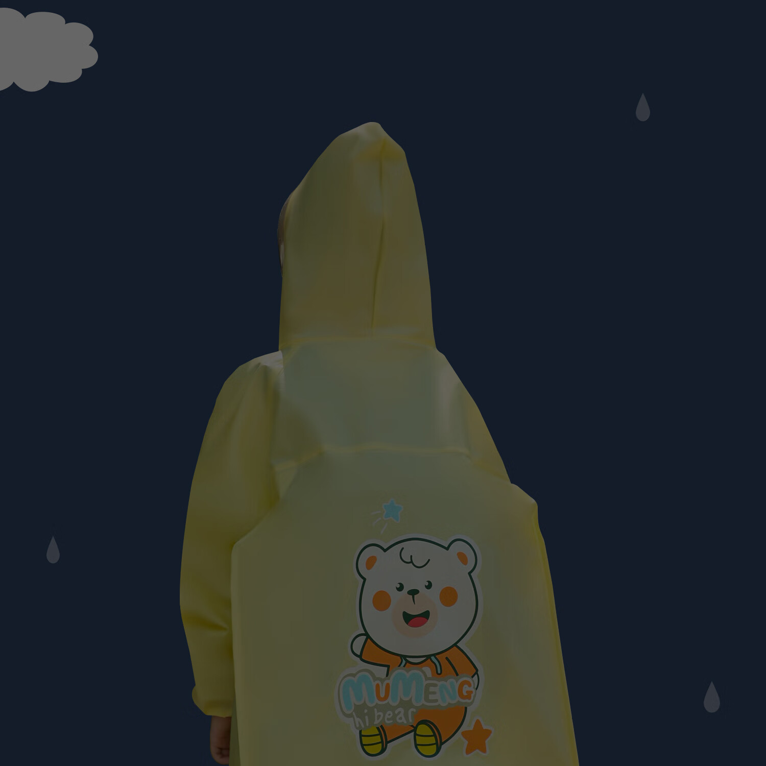 Moremerry Children's Raincoat for Boys And Girls, Full-Body Waterproof with Backpack Space, Elementary School Students' Specialized Rain Poncho, Little Dolphin Design, Size 3XL 10