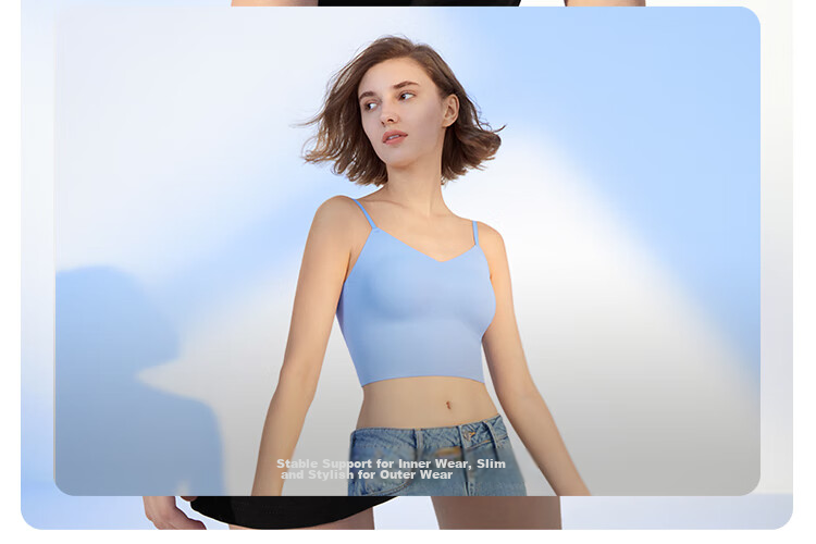 Beneunder Bra-In Camisole with Chest Pad for Women, Versatile Base Layer, Wearable as Outerwear, Beautiful Back Design, Cooling Feel, All-Season Versatile 31