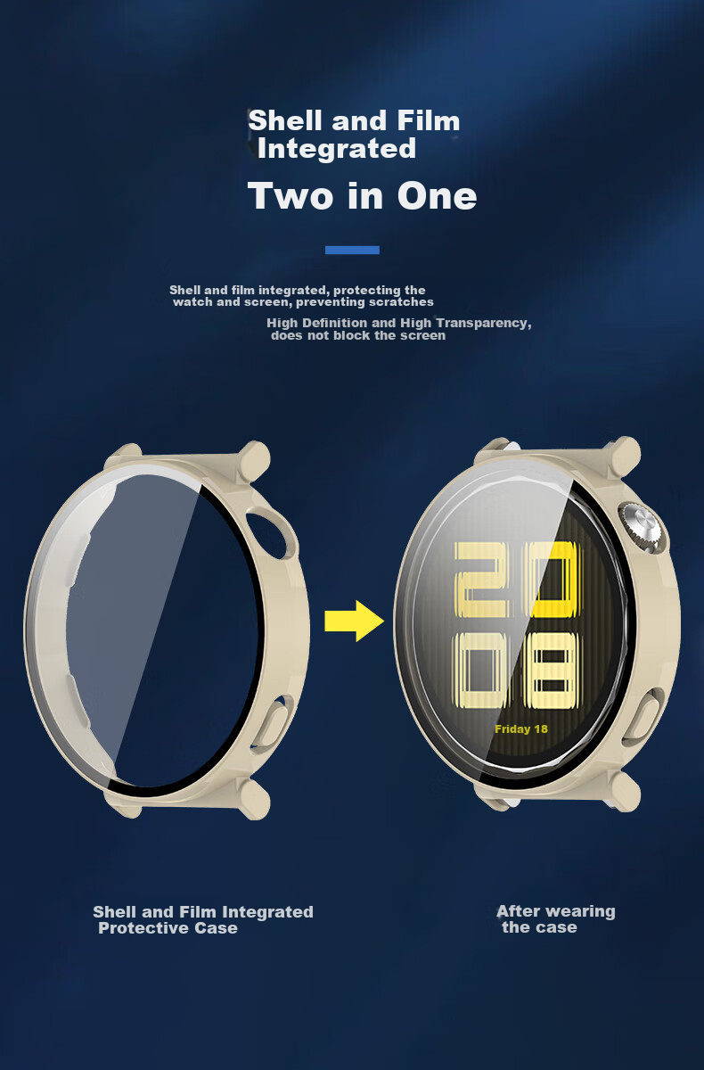 KMaxAI Compatible with Huawei Watch GT5 41mm Protective Case + Screen Protector Combo Full Coverage Watch Case & Dial Cover, Anti-Fingerprint Anti-Drop TPU Soft Shell, Transparent 4