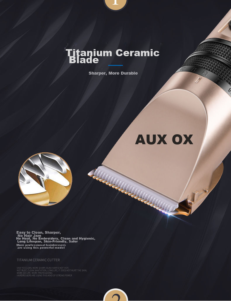AUX Hair Clipper for Adults And Babies, Electric Trimmer, Home Use Shaver, Electric Hair Cutting Tool, Hair Trimming Device 3