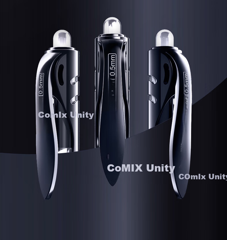 COMIX Gel Pen, Retractable Pen, Bullet Tip/water-Based Pen/0.5mm Conference Signing Pen, Black (10 Pens + 10 Refills), Exam Practice Kit EB19 10