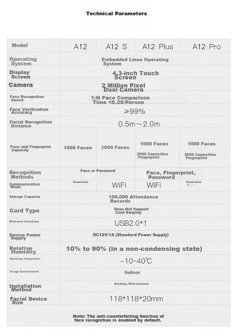 HIKVISION Attendance Machine, Facial Recognition Clock-In Device, 0.2S Fast Recognition, Office Sign-In Machine, No Network Required, No Software Installation Needed, Automatic Report Generation, A23 17