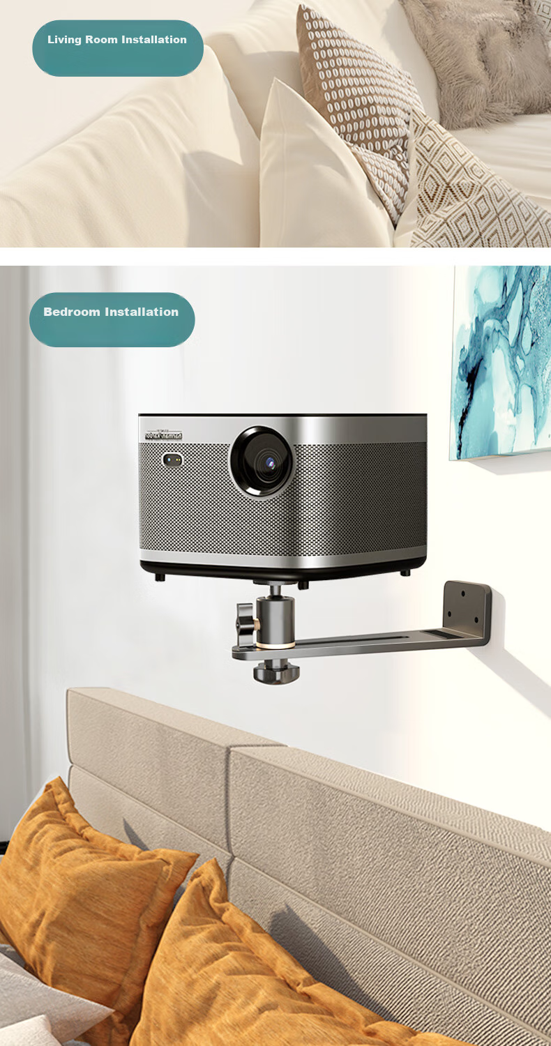 CINE Projector Wall Mount Bracket, Home Bedside Wall-Mounted Bracket, Suitable for XGIMI, JmGO, Dangbei, Fengmi, Xiaomi, Xiaoming Projectors, Cloud Platform Bracket, Hanging Bracket PB26 8