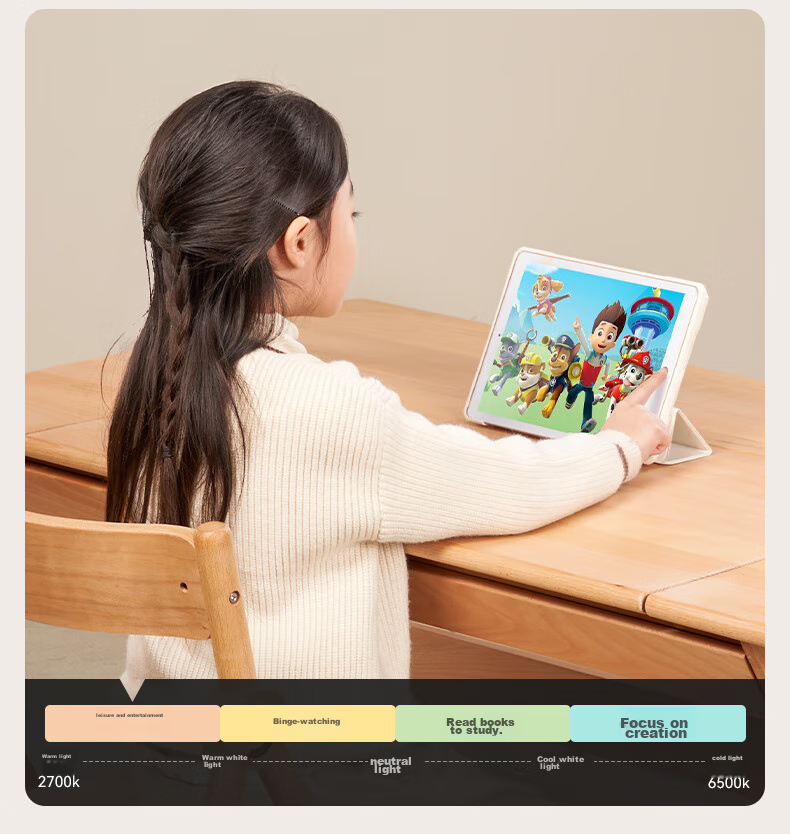 IGROW Sensor Desk Lamp for Primary School Students' Dormitory Study, Home Use, Plug-In Reading Light, Children's LED Eye Protection Lamp Chen Guang Pro 9