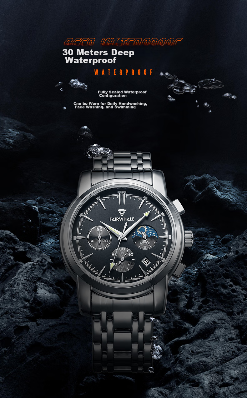 FAIRWHALE Amantii Mechanical Watch for Men, Top Ten Famous Watches, Business Quality Chinese Watch Gift for Boyfriend 5370 6