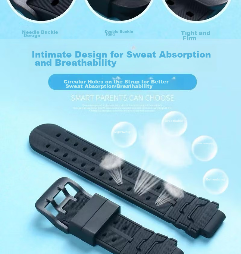 MAIKUQI Compatible Silicone Watch Band for Xiaotiancai Children's Smartwatch Z2/Z3/Z5/Z5A/Z6/Z6A/Z7/Z7A/Z8/Z9 + Screwdriver, Black 6
