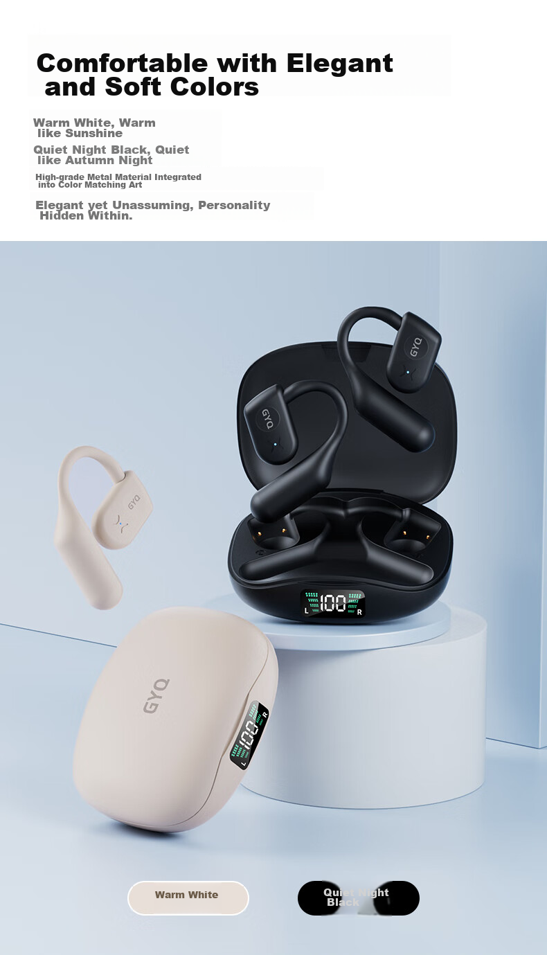 Guiyin [2026 New Model] Bluetooth Earphones, Over-Ear Wireless Non-Bone Conduction Clip-On Sports Running Music Noise-Cancelling + Ultra-Long Battery Life, Comfortable for Ears, No Pain, Invoice Available 15