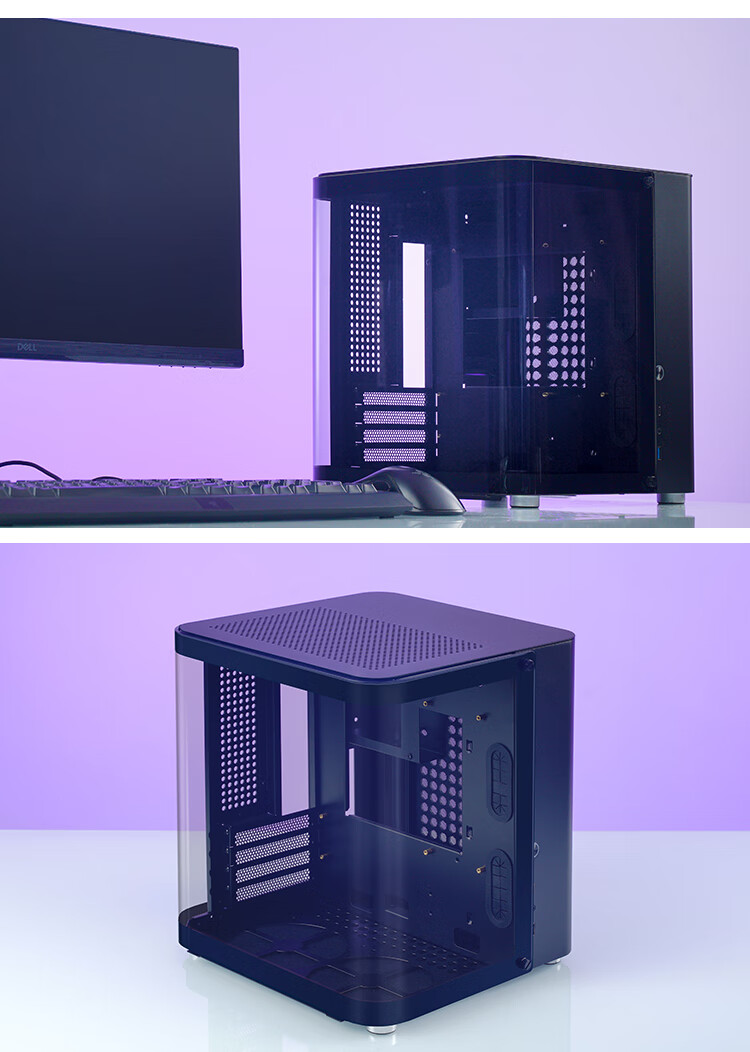JONSBO TK-2 White, Curved Panoramic ATX Case (Aluminum Alloy Shell, Dual 360mm Radiator Support, ATX Power Supply, 9 Fan Positions, Type-C Gen2) 15