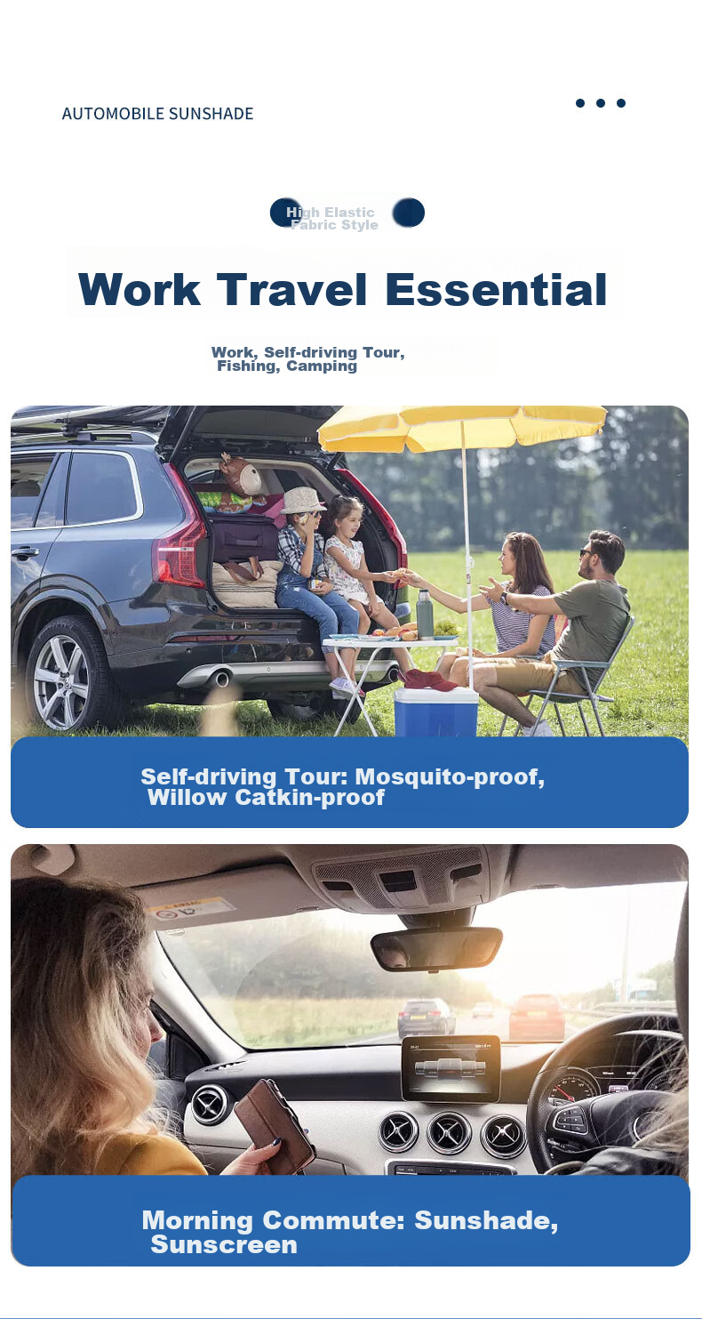KOOLIFE Car Sunshade, Window Sunshade, Anti-UV Cover, Side Window Sunshade, Mosquito Net, Screen Window, Heat Insulation, Anti-Willow Polle 14