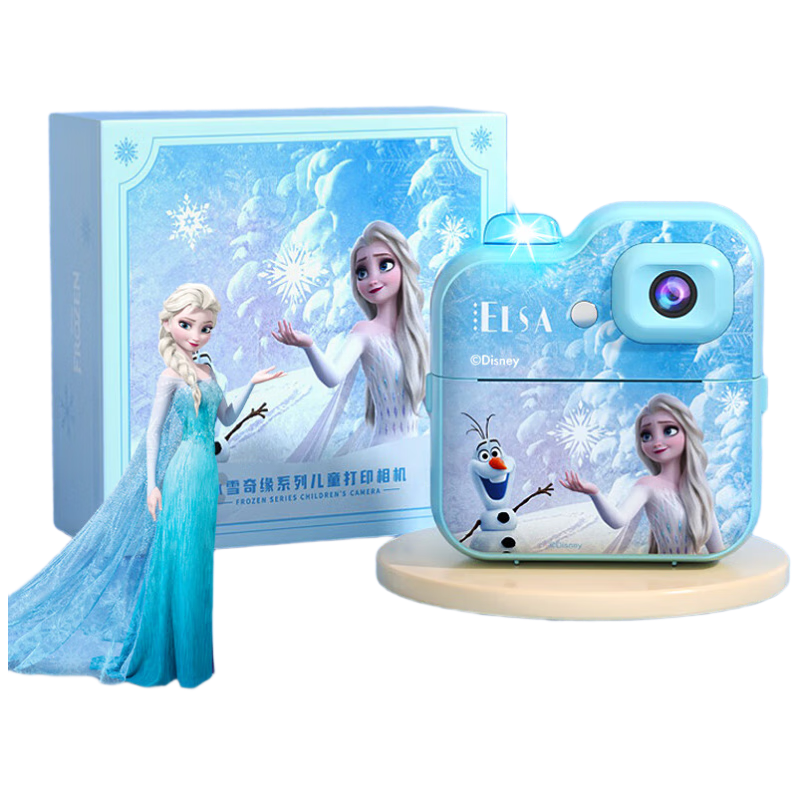 Disney Elsa Princess Instant Camera, Colorful Photo Printing Toy for Girls Aged 7-14, Elsa Birthday Gift