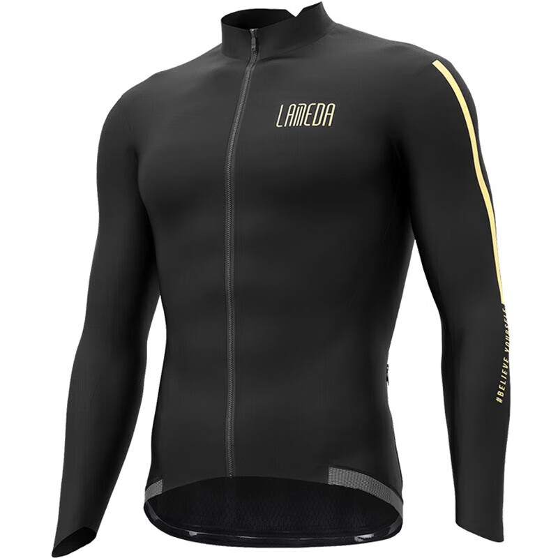 Lameda Cycling Jersey Fleece Men's 0-10°C Autumn And Winter Top Windproof Warm Road Bike Outerwear Zhifeng Black 2XL