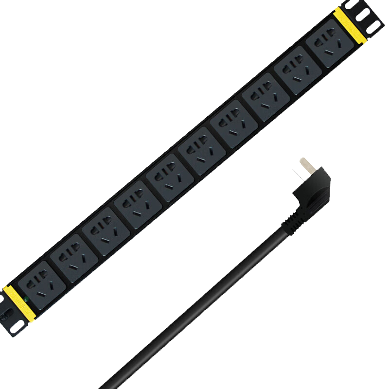 Santuo TS8210 Cabinet PDU Power Socket Strip 16A Input 10-Port 10A Output New National Standard with Indicator Light Module 2.5mm² Wire Core 4000W