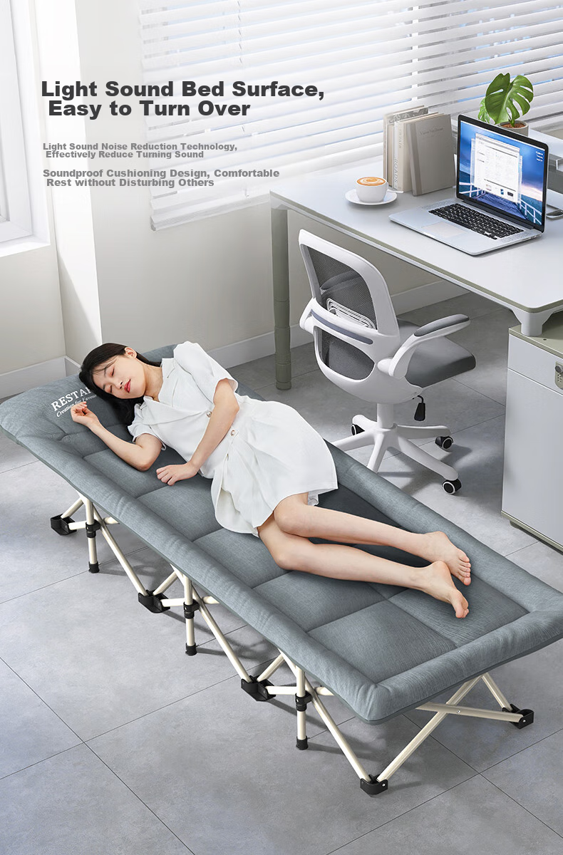 Restar Folding Bed, Single Office Nap Chair, Companion Care Simple Bed, Portable Multifunctional Camp Bed - 14 Feet 9