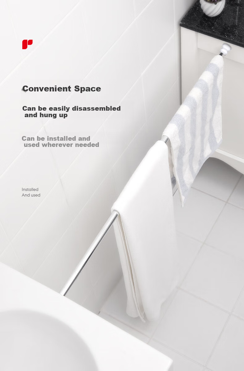 RIDDER German Imported Shower Curtain Rod, Extendable Rod, No Drilling Required, Curtain Rod for Wardrobe And Clothes Drying, Length 110-245cm 2
