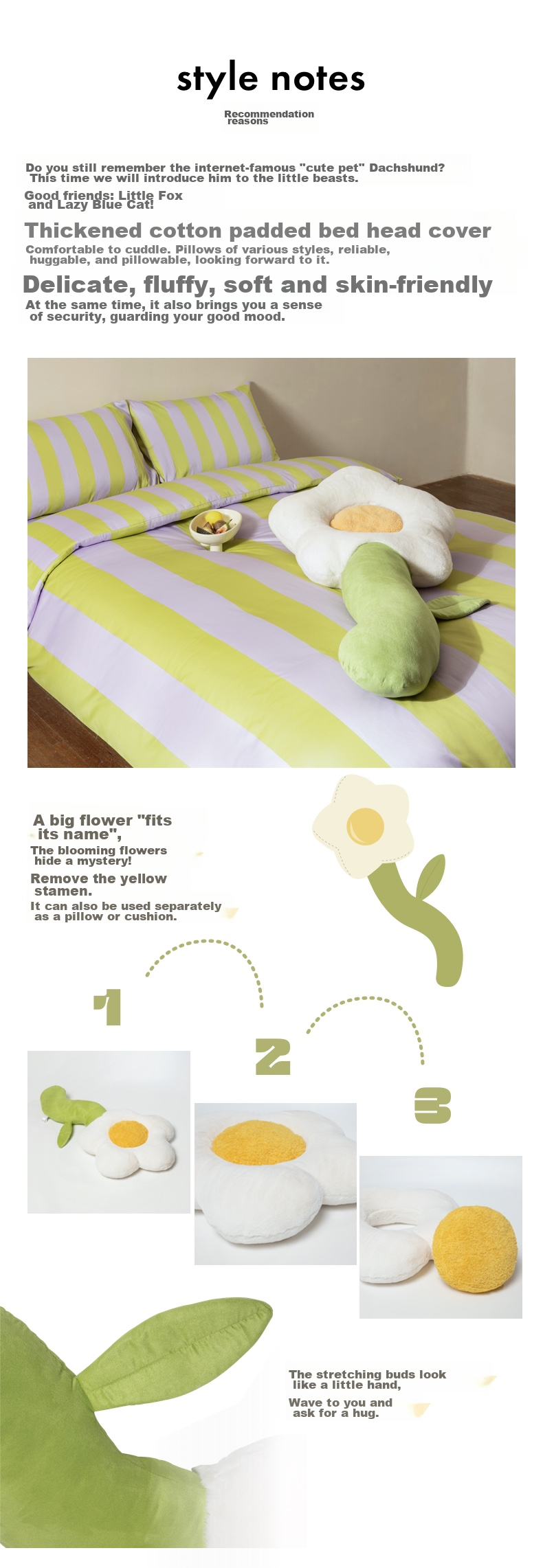 Tbh A Large Floral Bar Pillow, Office Pillow, Car Pillow, Sleeping Leg Pillow, Home Sofa Lumbar Support Cushio 1