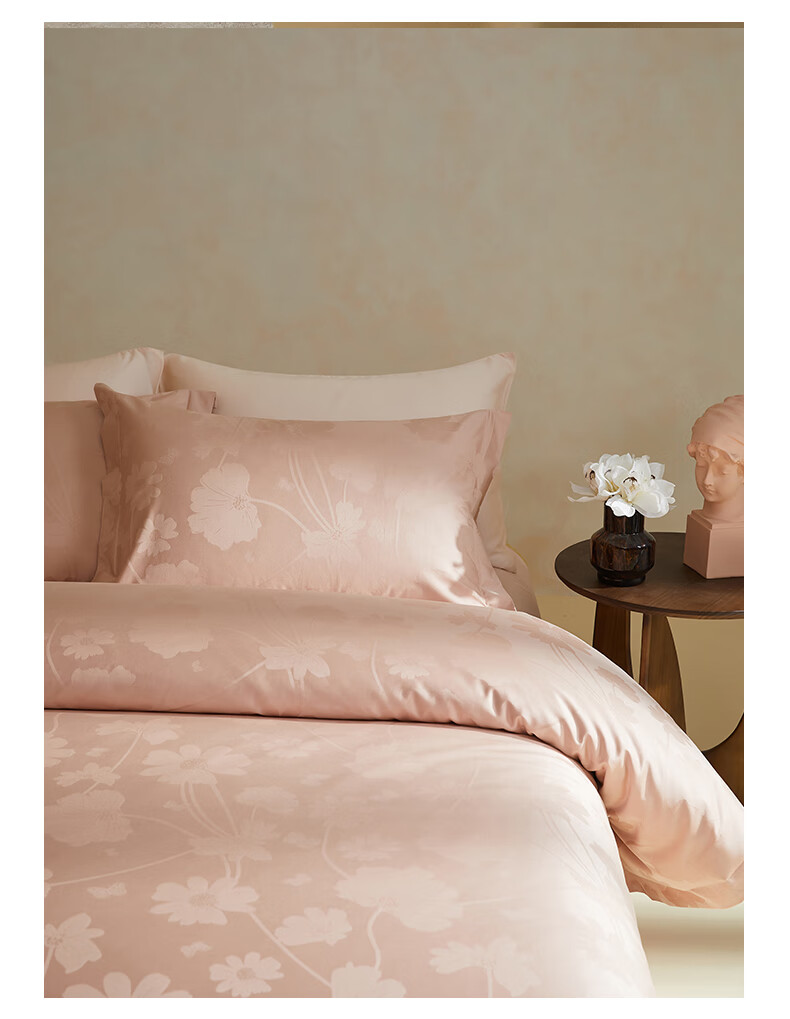 MIDO HOUSE Mingdu Bedding Set, 100% Pure Cotton, All-Season Use, Includes Bed Sheet And Duvet Cover - Tree Leaf Pattern, Four-Piece Set for 1.8m Bed 5