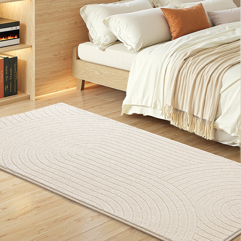 Da Jiang Waterproof Anti-Stain Low-Maintenance Premium Non-Slip Bedroom Bedside Carpet Floor Mat 100x180cm