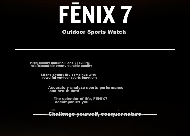 GARMIN Fenix7 Flagship Solar-Powered Heart Rate And Blood Oxygen Smartwatch for Running, Cycling, And Outdoor Sports, DLC Carbon Black 4