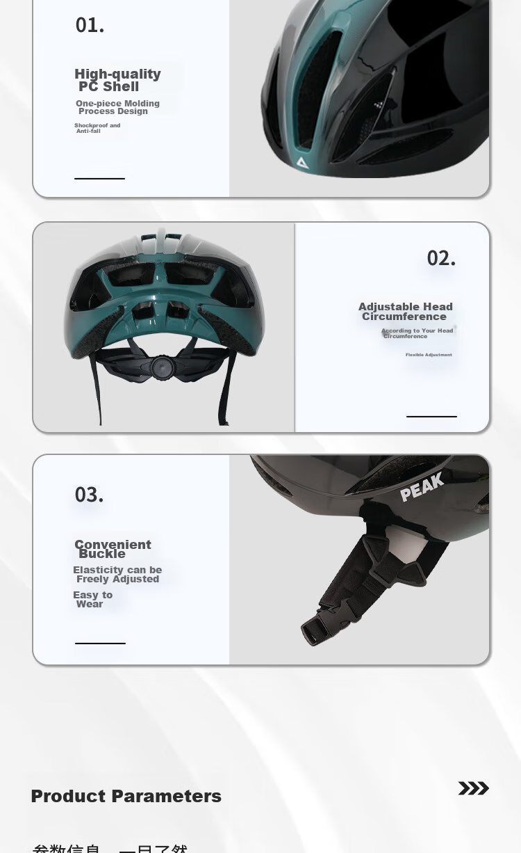 PEAK Cycling Helmet, Mountain And Road Bike Helmet for Men And Women, One-Piece Molding Safety Helmet, Gradient Black And Red 7
