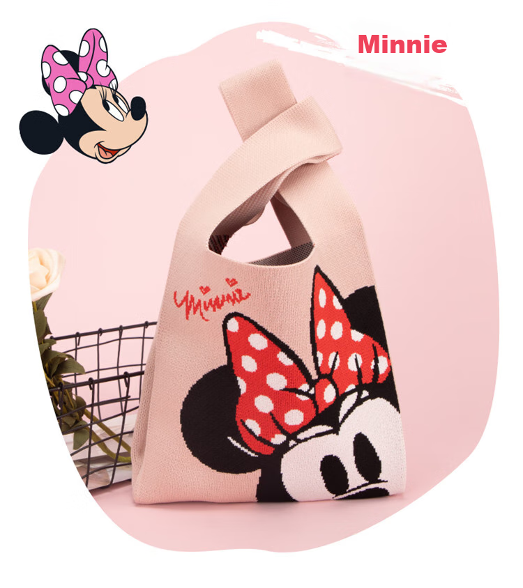 Disney Handbag, Women's Bag, Fly-Knit Bag, Tote Bag, Cute Small Purse, Birthday Gift for Women, Mickey Mouse 10
