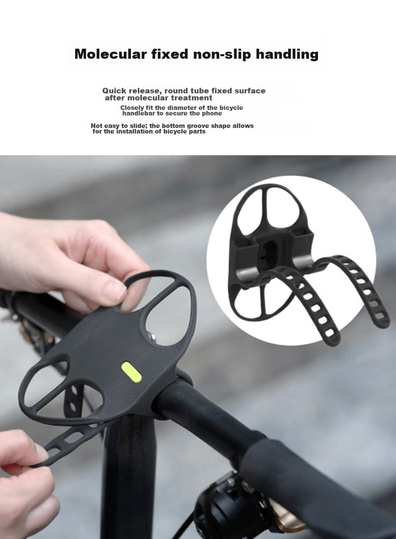 Bone Road Bicycle Phone Mount, Professional Small Folding Bike Phone Holder, Shockproof Cycling Navigation Phone Stand 8