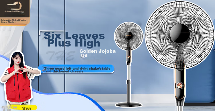 MeiLing Electric Fan / Home Bladeless Tower Fan for Living Room Bedroom Office, Quiet Low Noise Floor Standing Oscillating Energy-Saving Fan MPF-DA0025 Tall Model 1