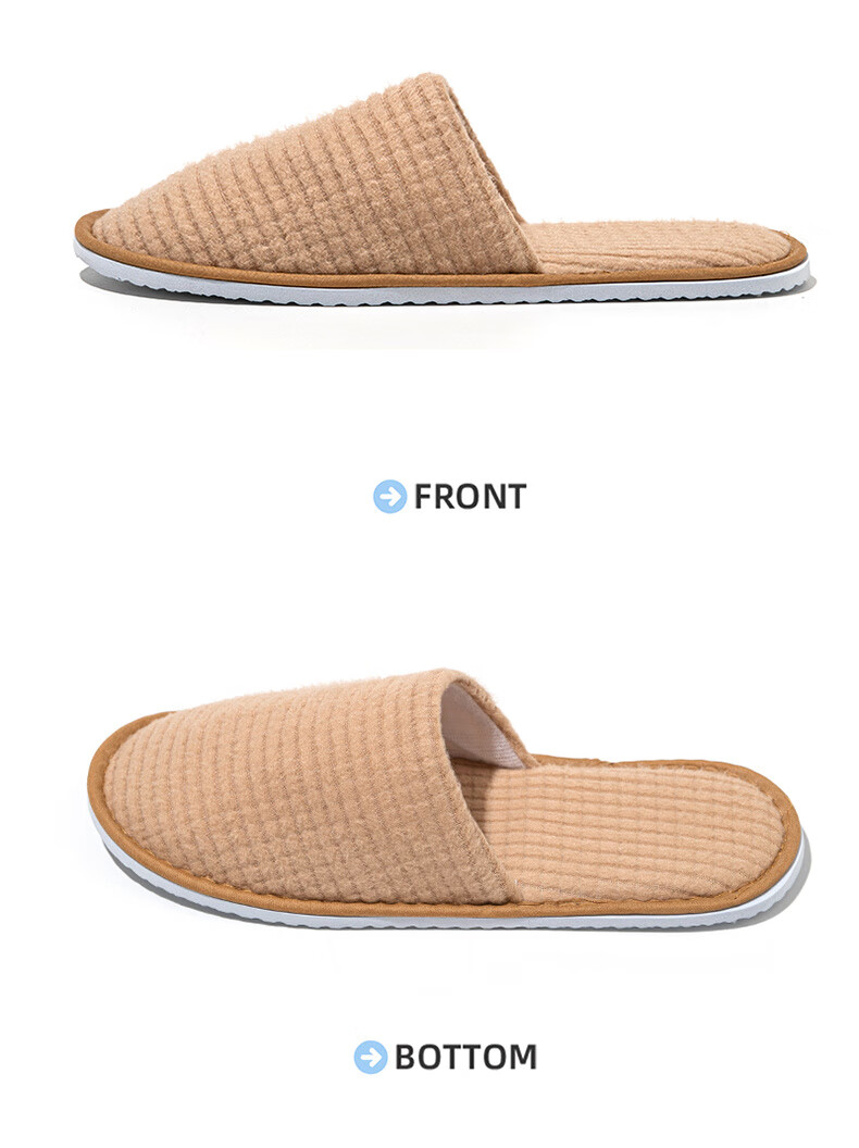 Liomirror Hotel Disposable Slippers Thickened Cotton Indoor Guest Slippers for Men and Women Portable Travel Home Slippers 12