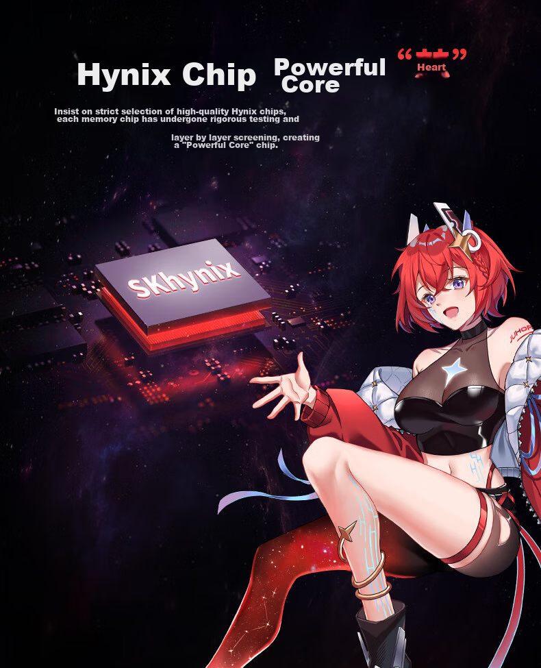 JUHOR 16GB (8GB X 2) Kit, DDR4 3200, Desktop Memory Module, Xingwu Series, Hynix Chips, CL16 3