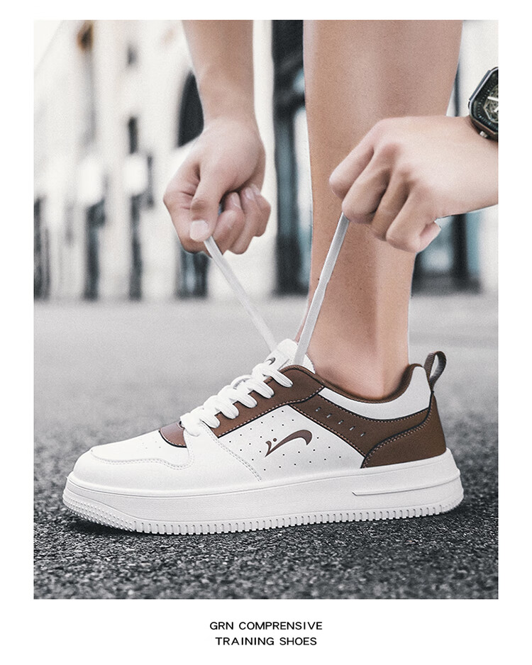 Guirenniao Women's Sneakers New Couple Casual Shoes Thick Sole Sports Shoes White/Black Size 38 21