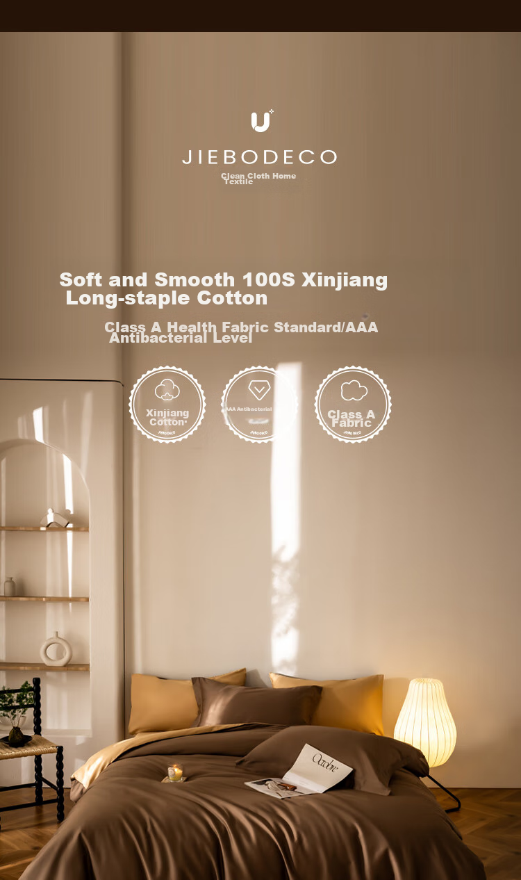 JIEBO 100-Piece Pure Cotton Bedding Set, Class A Long-Staple Cotton High-End Luxury Bedding Set with Duvet Cover, for 2.0/2.2 Meter Beds, Duvet Cover Size 220×240cm 1