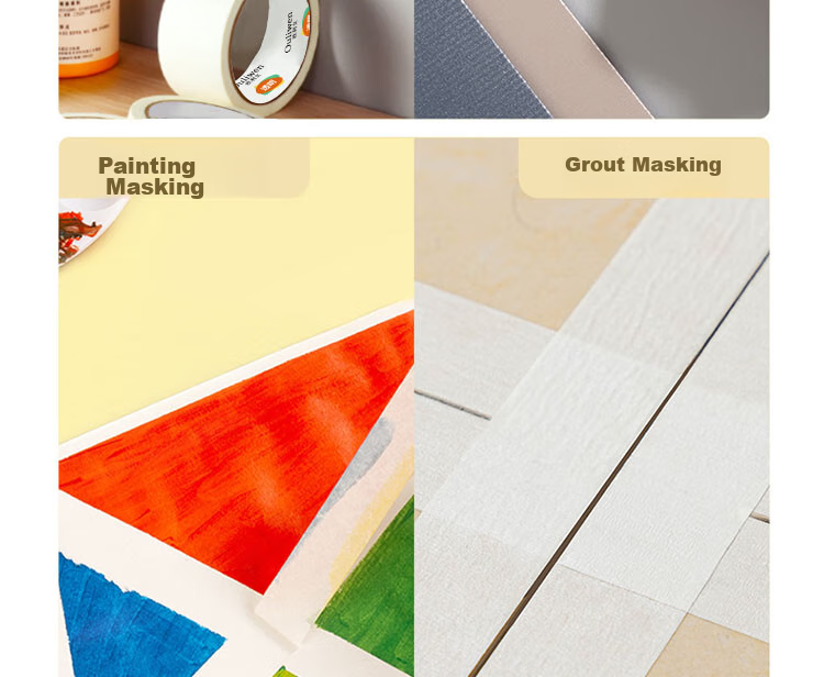 Ouliwen Masking Tape, 18mm*20m, 4 Rolls, Wall-Friendly, Paint Protection, Renovation Protection, Hand Painting, Traceless And Removable, Specialized Tape 15