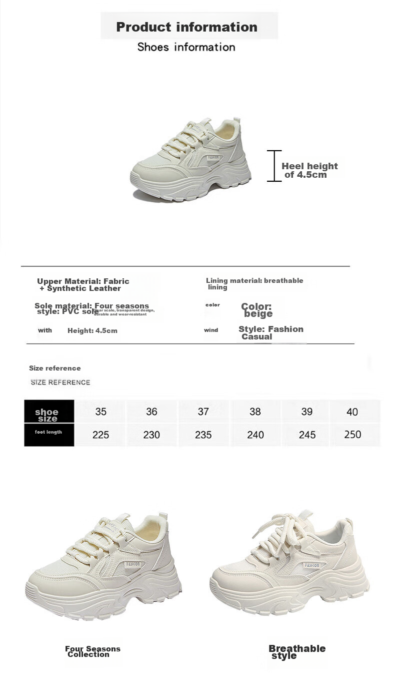 CARTELO Women's Dad Shoes, Summer Breathable Sports Casual Shoes, Running Shoes for Women, 1491 Beige, Size 38 6
