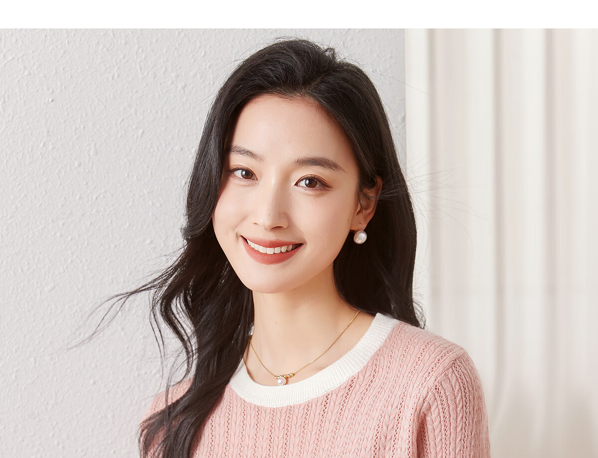 Chushen Spring And Autumn Knitted Sweater for Women, Fashionable Color-Block Round Neck Pullover Versatile Sweater Top S13KZ3554 White 11