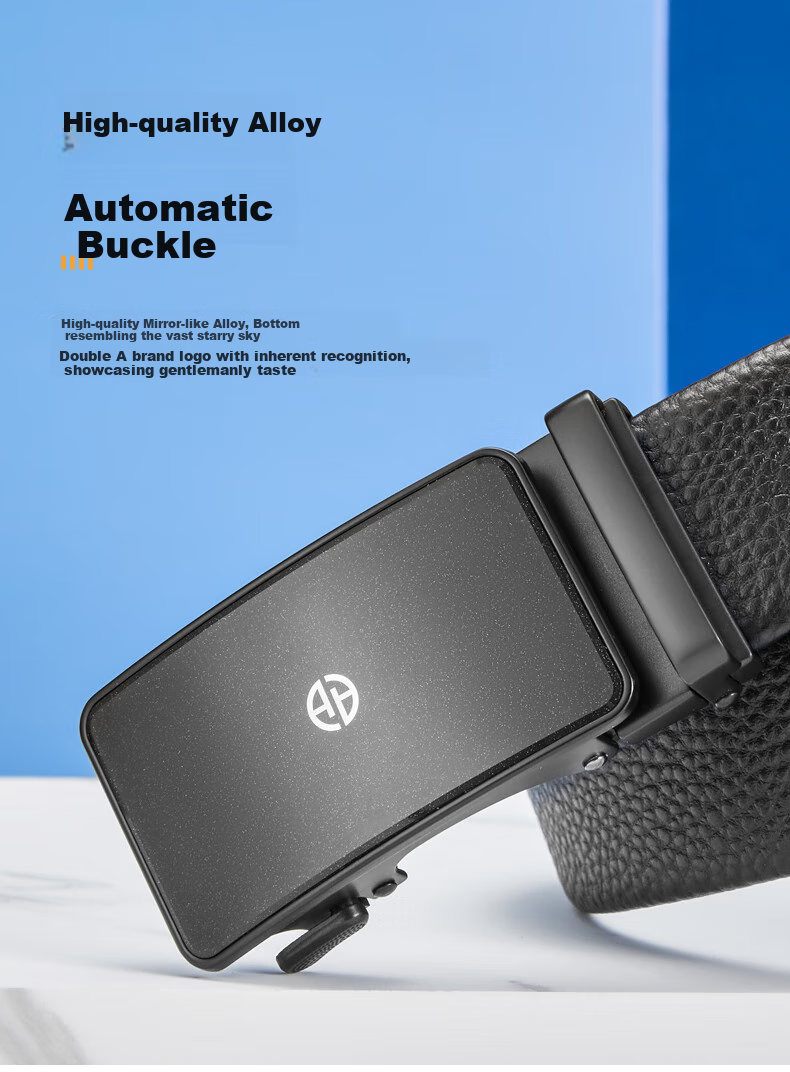 Aokang Men's Belt, Business Casual Automatic Buckle, Casual Cowhide Waist Belt, Birthday Gift for Boyfriend Or Husband 2