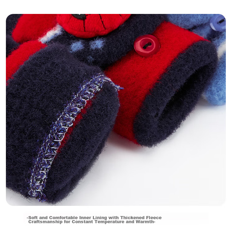Disney Boys Spider-Man Winter Half-Finger Gloves, Baby Five-Finger Flip-Up Gloves HM70129, Spider-Ma 16