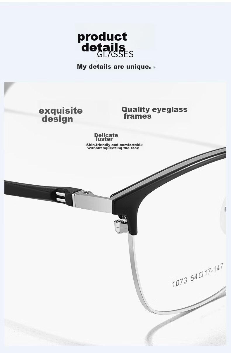 Jingbang Men's Prescription Glasses Blue Light Blocking Photochromic Fashion Transparent Browline Frame Eyewear S9615 13
