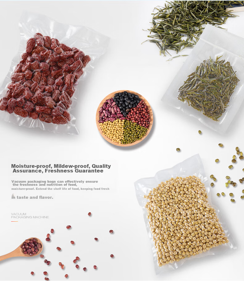 Jinghuisichuang Vacuum Food Bags [Textured 20*30cm], PE+PA Fresh-Sealing Bags, Air-Drawn Compressed Packaging Bags, 50 Pieces 5
