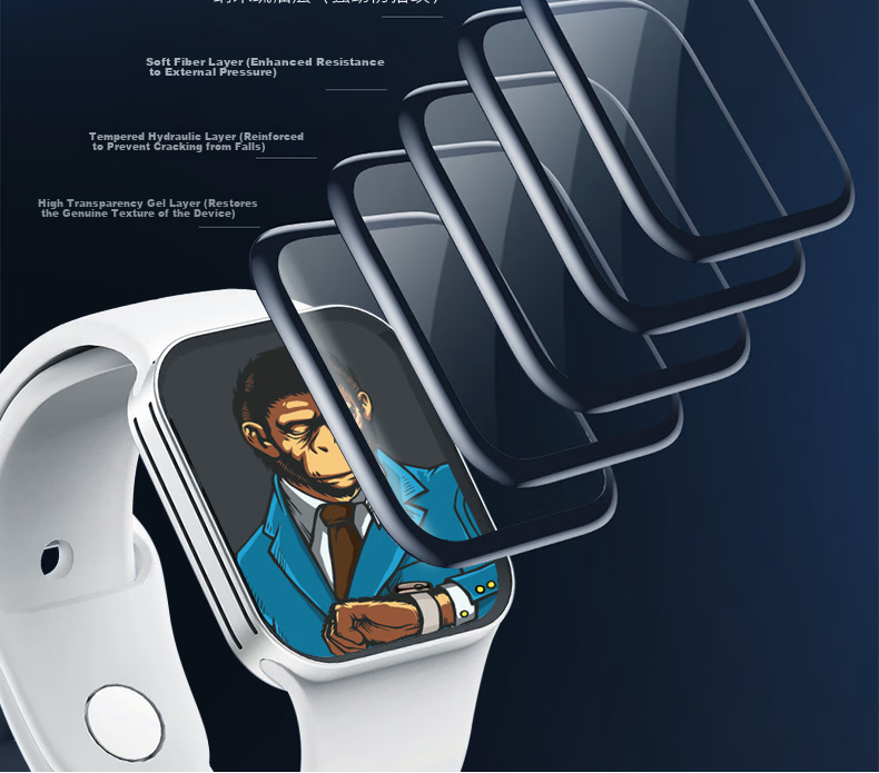 Lanxingxiansheng Compatible with Apple Watch 6/4/5/SE/SE3 - 40mm Protective Film, Full Screen Coverage Soft Film for Apple Watch - S6/4/5/SE/SE3 Watch Film 10