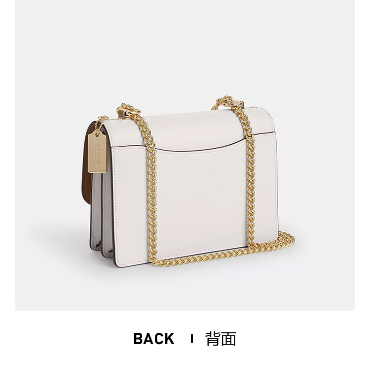 COACH [Brand Direct Supply], Women's KLARE Small Accordion Crossbody Bag, Light Khaki Color-Block CV978, New Year's Gift 5
