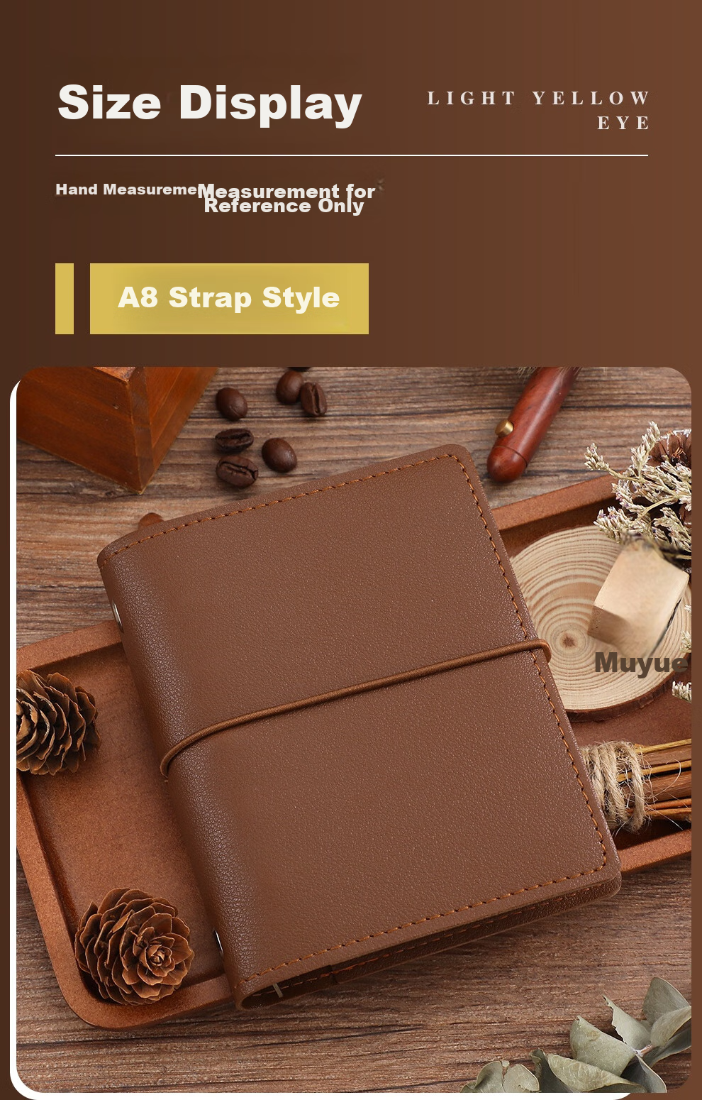 Faramon Loose-Leaf Notebook M5 Detachable Blank Notebook, High-Quality Soft Leather Journal, Portable Diary for Travel And Stamping, Bean Paste Red 10