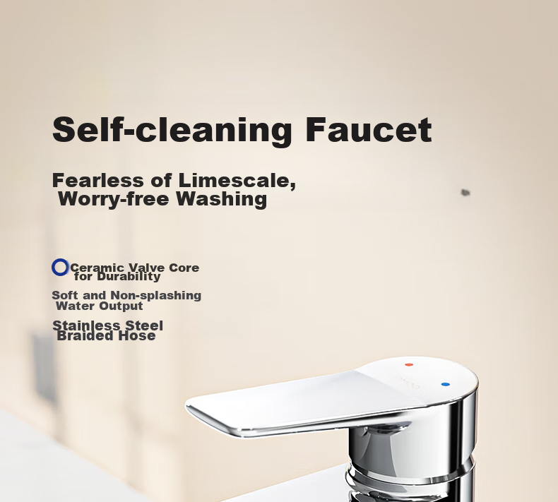 JOMOO Bathroom Sink Faucet, Hot And Cold Dual Control Tap for Washbasin, Single Handle Single Hole 32680 5