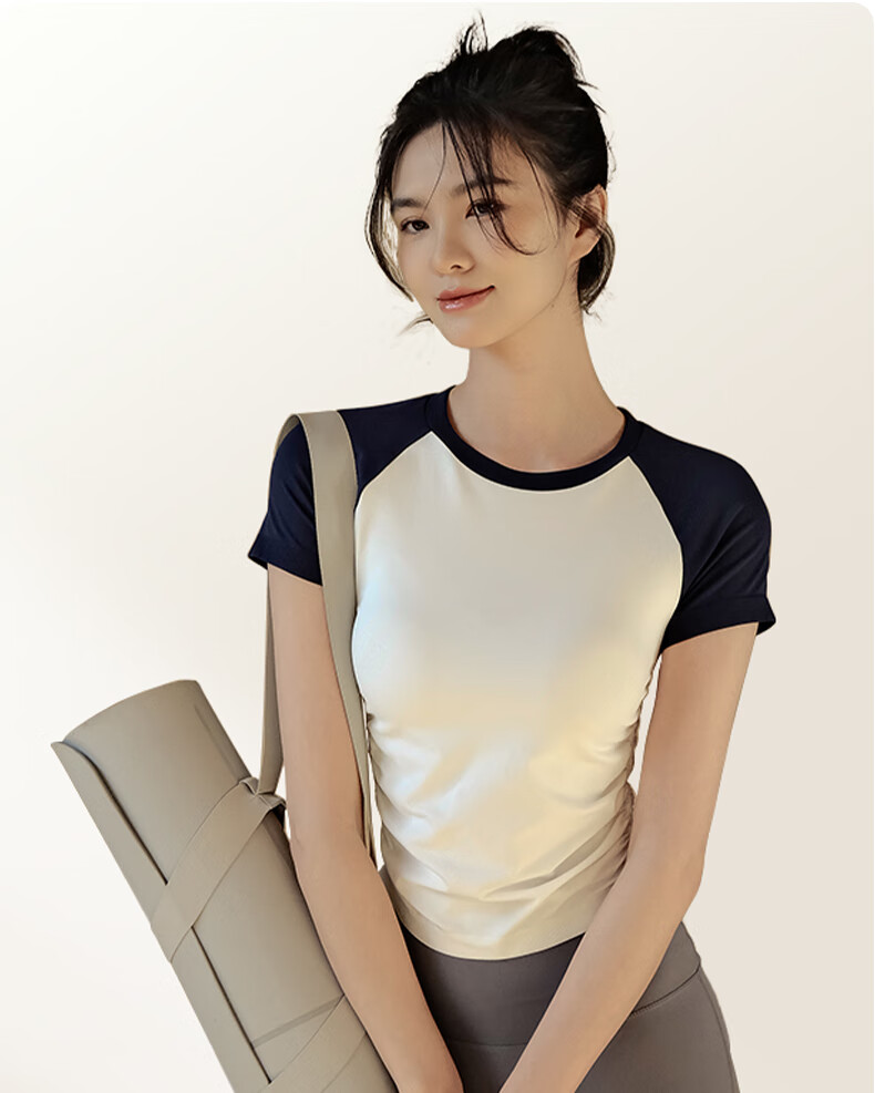 XUEXIMAN Yoga Wear for Women, Summer Sports Short-Sleeve T-Shirt, Pilates Top, Running And Cycling Quick-Dry Fitness Clothing 14