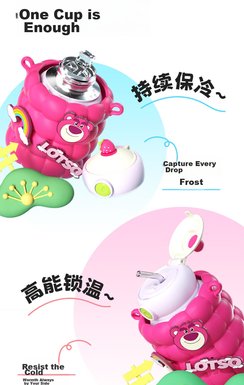 Disney Kids Insulated Water Bottle 316 Stainless Steel Straw Direct Drinking Cup Kindergarten Primary School Double Water Bottle 500ml 4
