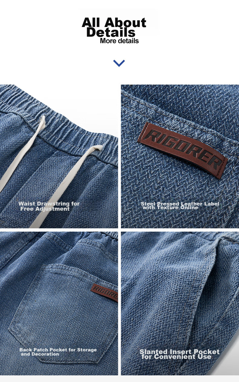 RIGORER Men's Jeans: Lightweight, Soft, Versatile, Retro Straight-Leg Casual Pants 10