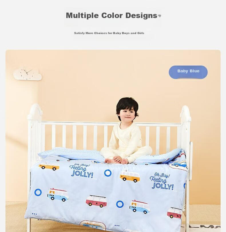 MERCURY Kids Bali Forest Antibacterial Hypoallergenic Spring And Autumn Dotted Quilt Blanket, 120cm×150cm, Infant Class A 23
