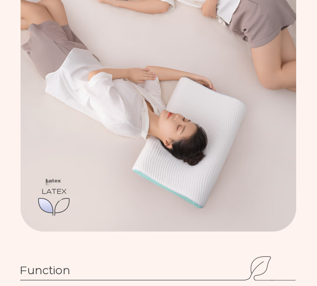 Yuanqicaihong Latex Pillow, 94% Natural Latex, Imported from Thailand, Adult Cervical Spine Support Pillow, Classic Wave Pillow 4