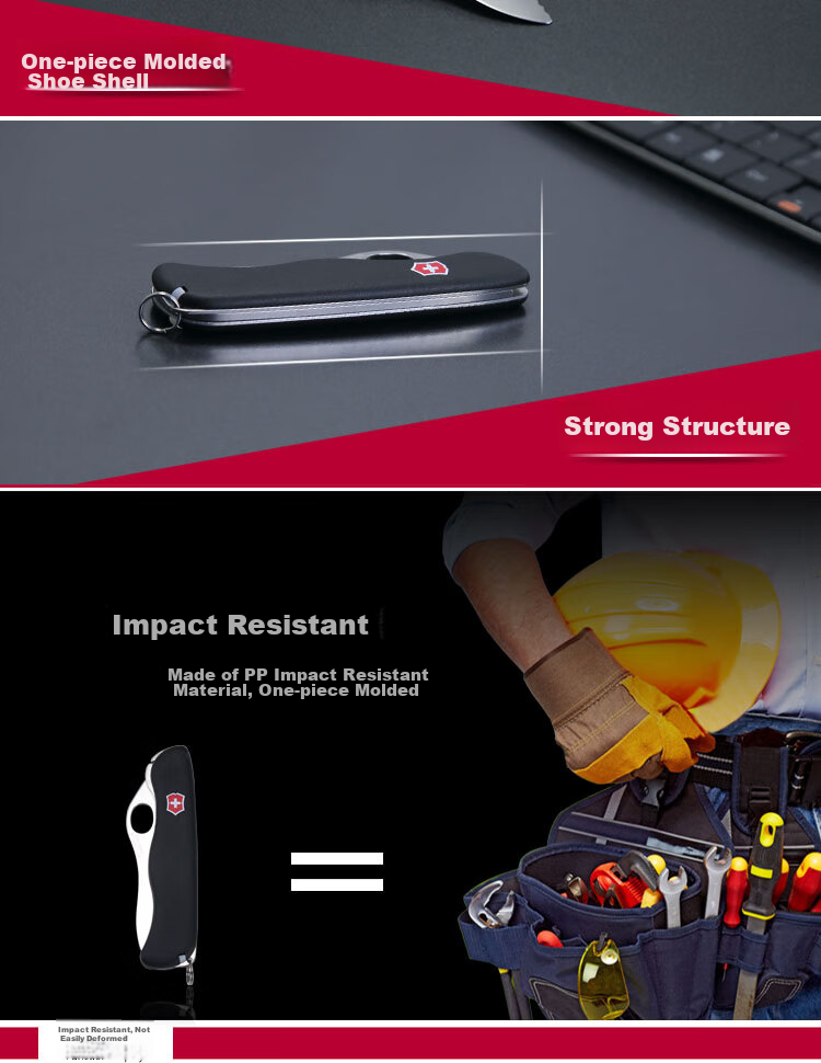 VICTORINOX Swiss Army Knife Sentinel 111mm Outdoor Folding Self-Defense Knife Single-Handed Plain Edge Main Blade with Back Clip Black 0.8416.M3 5