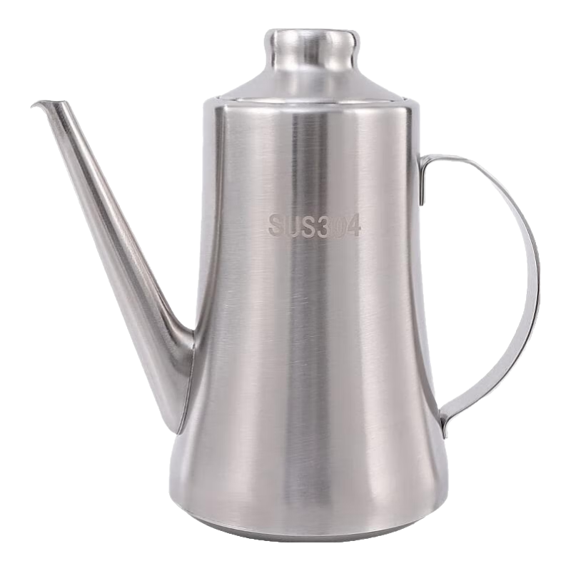 Beisesi Oil Bottle with Non-Drip Spout, 304 Stainless Steel Oil Dispenser, Kitchen Oil Filter Bottle, Home Use, 1200ml