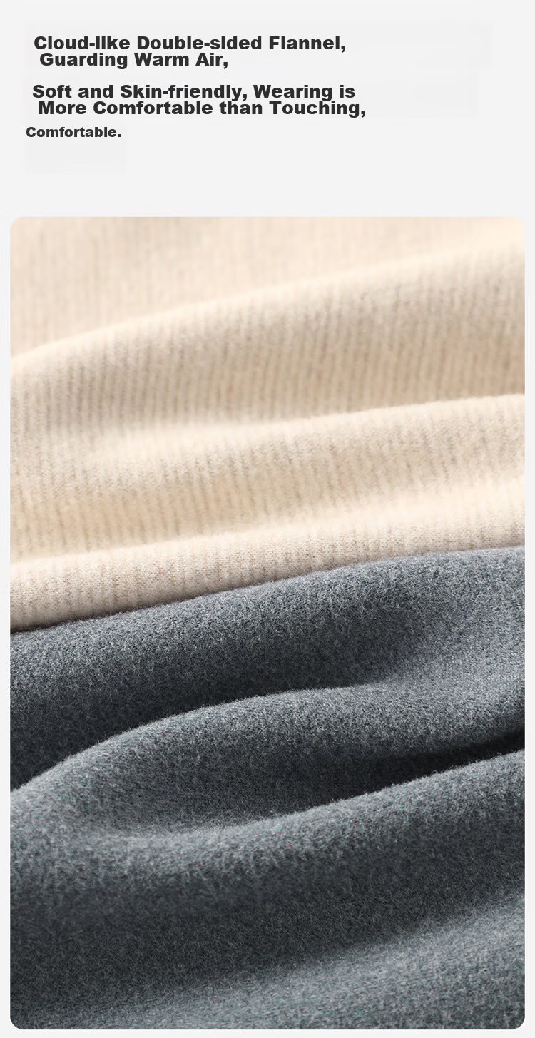 Nanjiren Wool Blend Silk Thermal Underwear for Women, Fleece-Lined Autumn Top And Pants Base Layer Set L 7