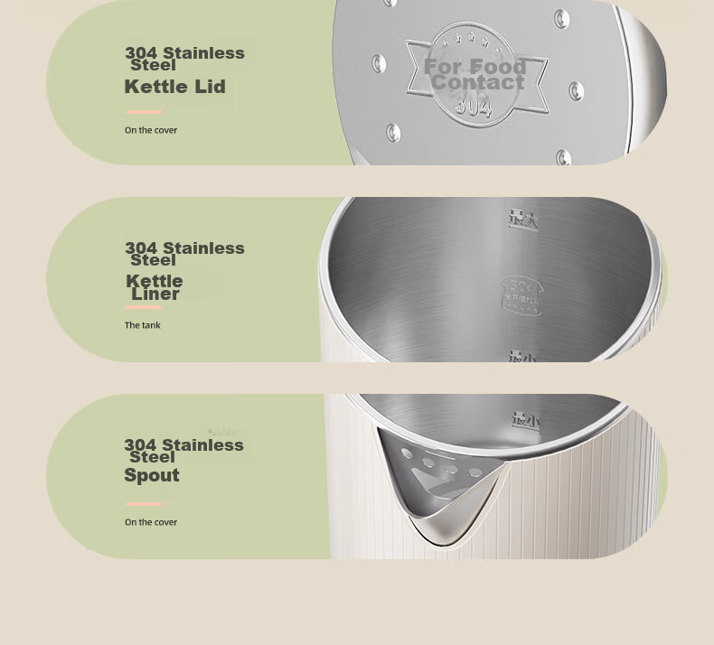 CHIGO Electric Kettle, 1.8L Capacity, Temperature Control, Automatic Shut-Off, Double-Layer Anti-Scalding Design, Model TH185B-01B 8
